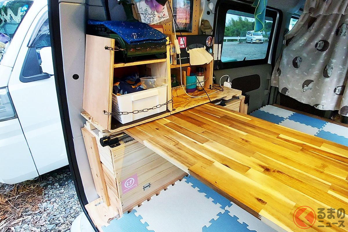 こりゃ凄い! 自分の趣味部屋みたいなスズキ「エブリイ」(画像提供:わんぱく@ミカン(@wanpaku_mikan))