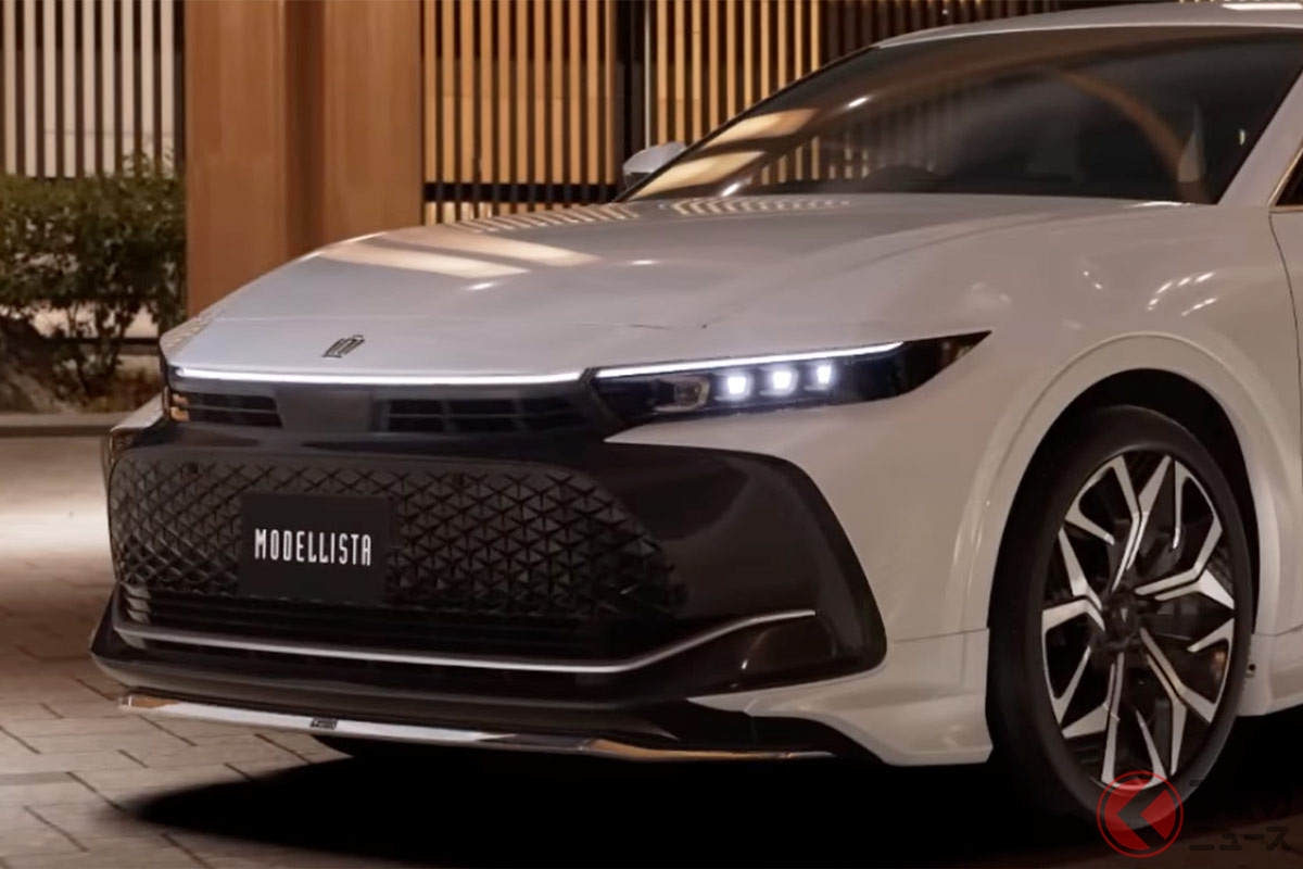 重厚感がスゴいと話題! モデリスタパーツでカスタマイズされたトヨタ新型「クラウン クロスオーバー」(画像:モデリスタ公式YouTube)