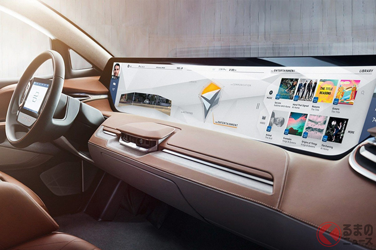 クルマの ディスプレイ なぜ大型化 テレビ並 最大48インチ も登場 大きさに限界はないのか くるまのニュース クルマの ディスプレイ なぜ大型化 テレビ並 最大48インチ も登場 大きさに限界はないのか くるまのニュース