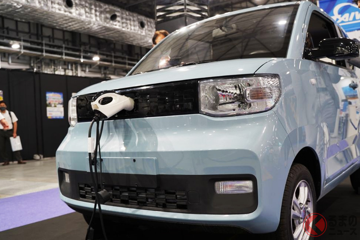 来春日本の公道を走る…と報道された「宏光MINI EV」だが、その真祖を輸入元の社長に聞いてみた!(画像はTECHNO-FRONTIER 2021で展示された様子/撮影:加藤ヒロト)