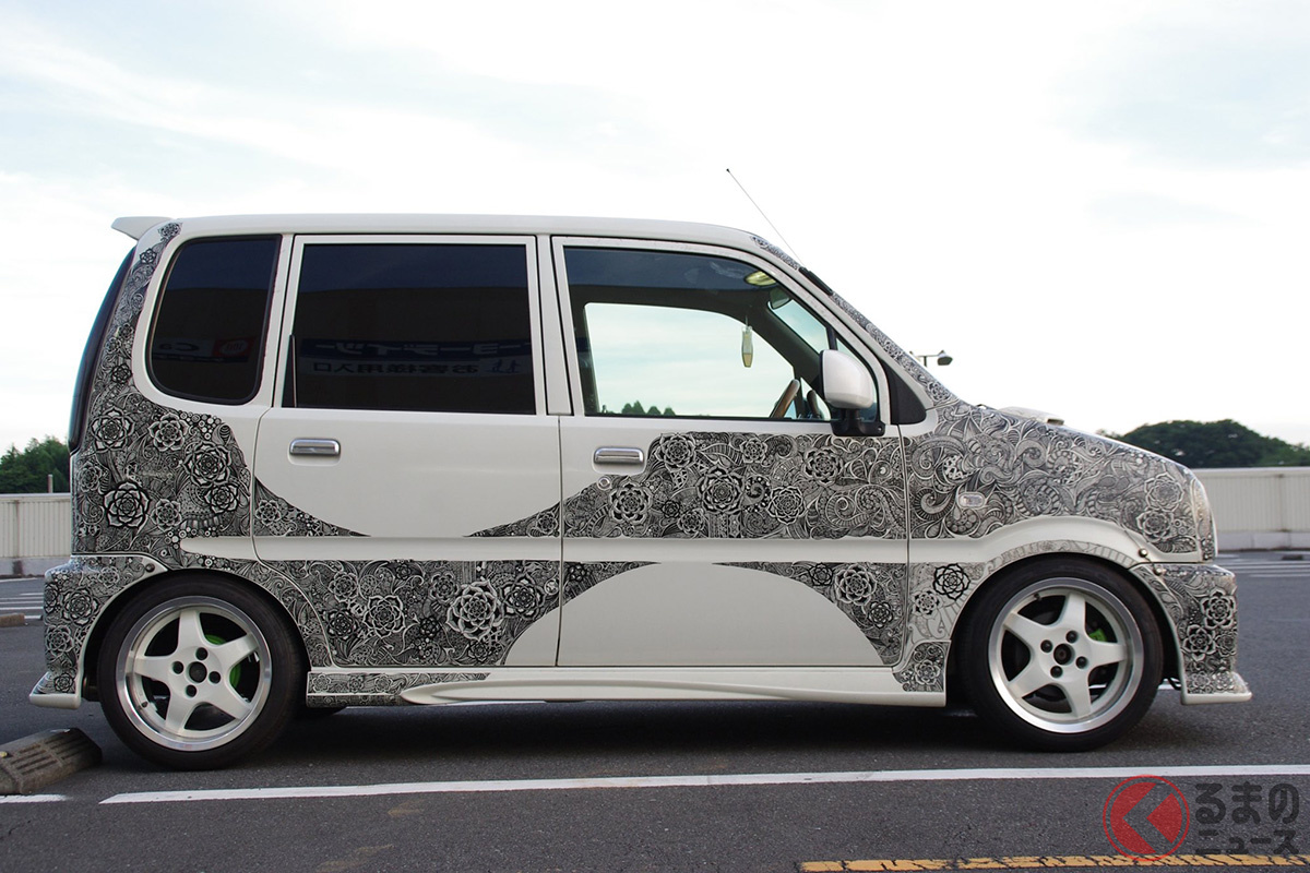 もはや「動く芸術」 実は女子1人で描き続けていた(画像提供:ごみづき@5329(@02_3579mk))