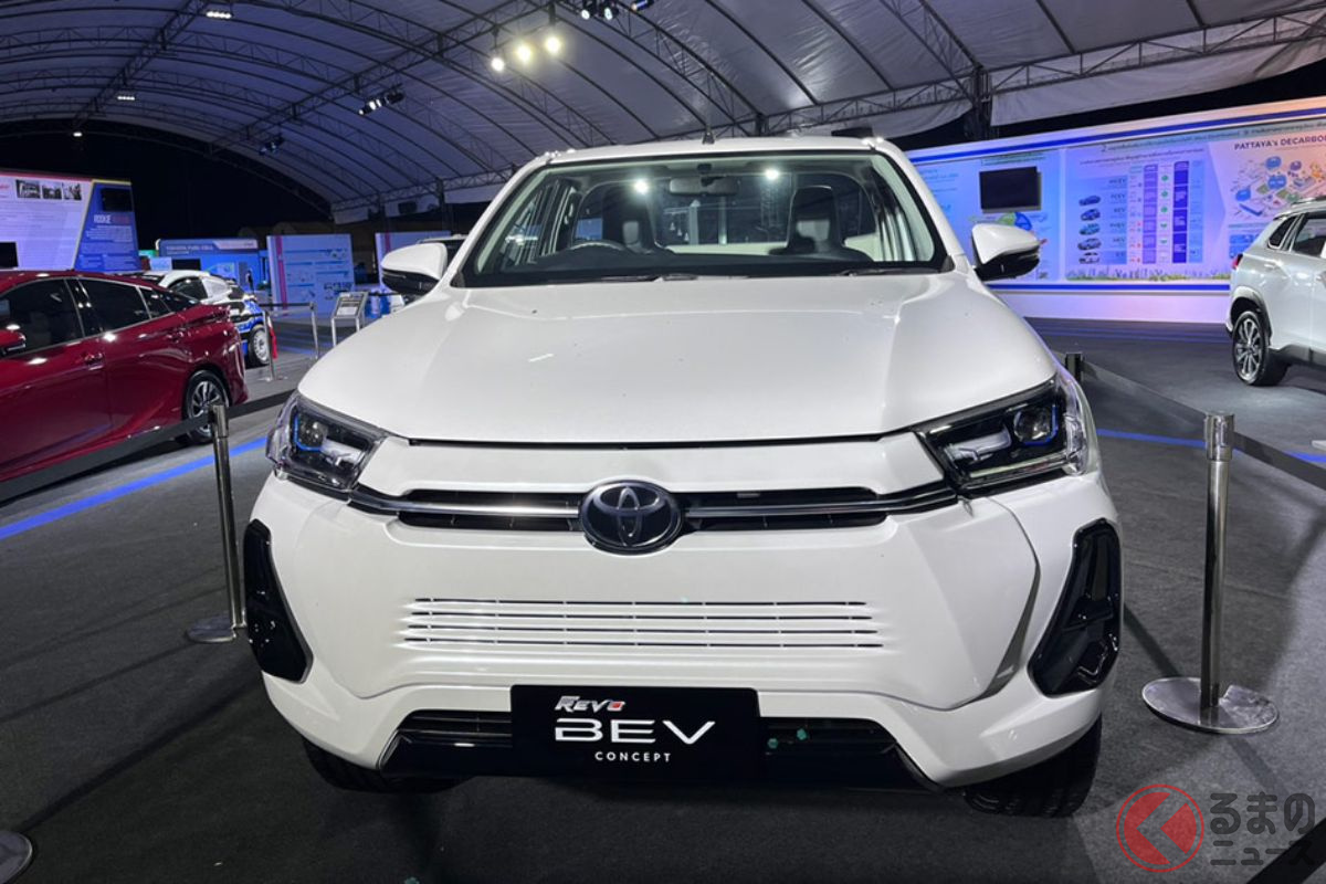 トヨタがタイで発表した「ハイラックスレボBEVコンセプト」 商用車としてカーボンニュートラルの選択肢のひとつとなる提案