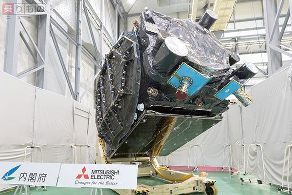 2017年8月11日に打ち上げ予定の「みちびき」3号機（画像：内閣府準天頂衛星システムウェブサイト。一部加工）。