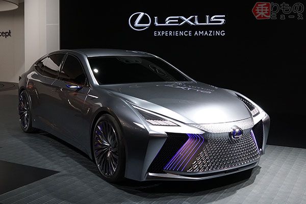 世界が注目したコンセプトカー「LS＋ Concept」（2017年10月25日、加藤博人撮影）。